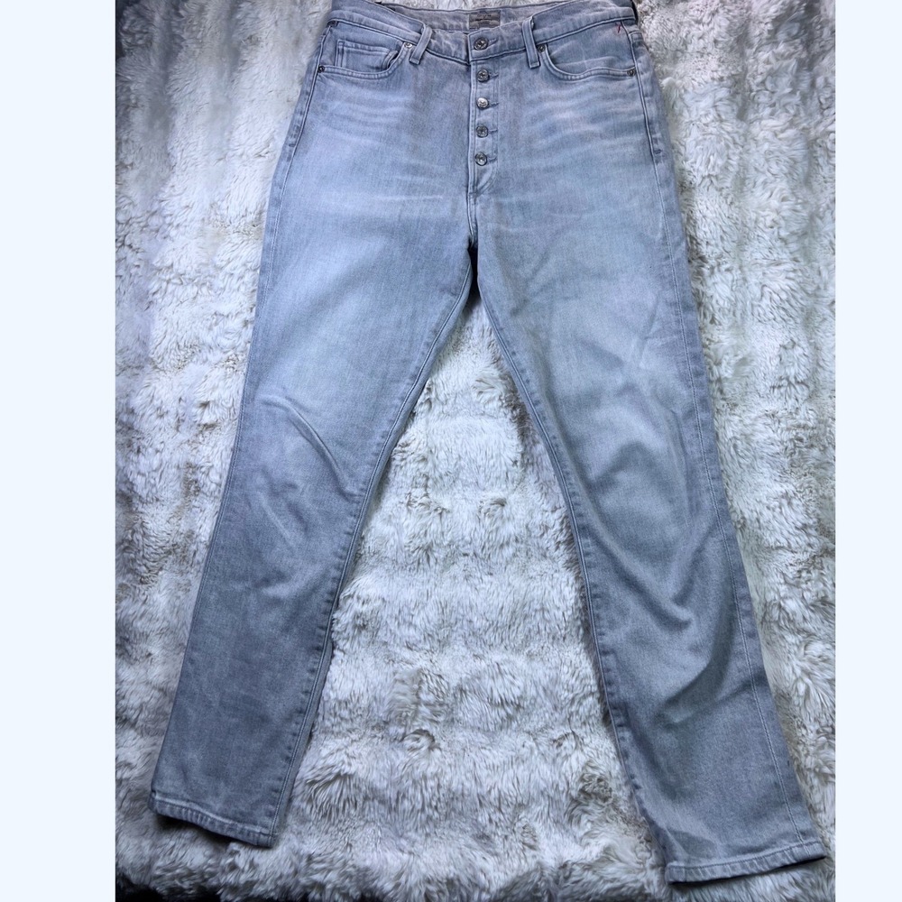 Citizens of Humanity Olivia High Rise Slim Ankle Jeans Grey Button Fly 29. A42